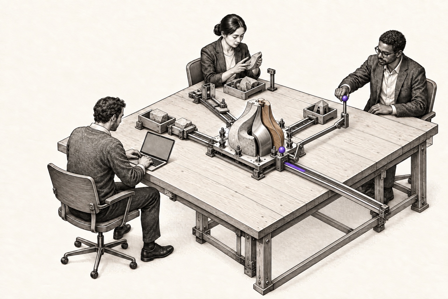 The Shared Outcome Table: one personal interface connected to a shared organizational system.